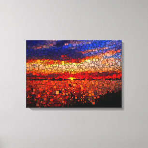 Toile Coucher de soleil Abstrait