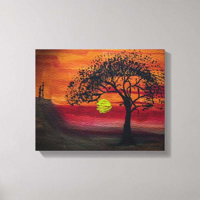 Toile Coucher de soleil africain (Recto)