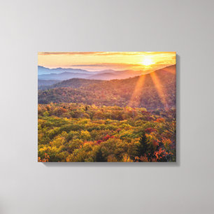 Toile Coucher de soleil automnal depuis Beacon Heights