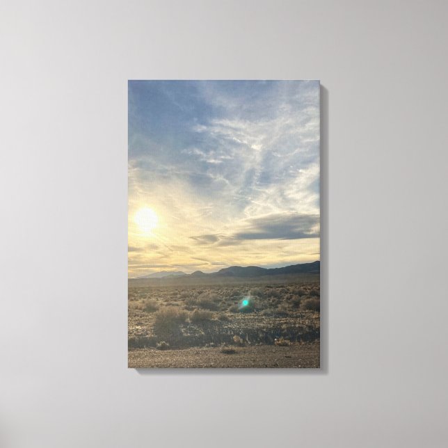 Toile Coucher de soleil dans le désert du Nevada – Ciel  (Recto)