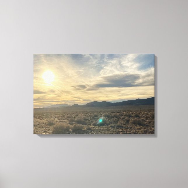 Toile Coucher de soleil dans le désert du Nevada – Ciel  (Recto)
