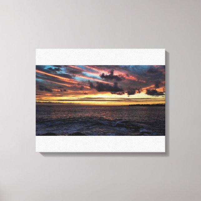 Toile Coucher de soleil de Kailua-Kona Hawaii (Recto)