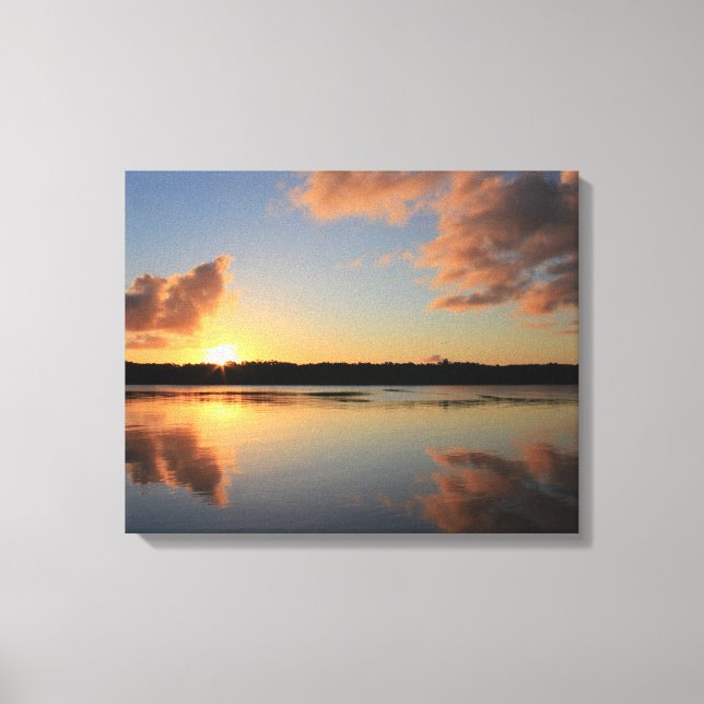 Toile Coucher de soleil de la rivière Clarence dans le p (Recto)