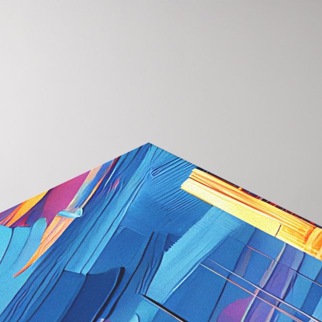 TOILE COUCHER DE SOLEIL DE VILLE (Coin (haut))