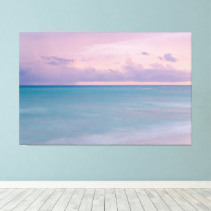 Toile Coucher de soleil Décor maison avec Vagues de plag