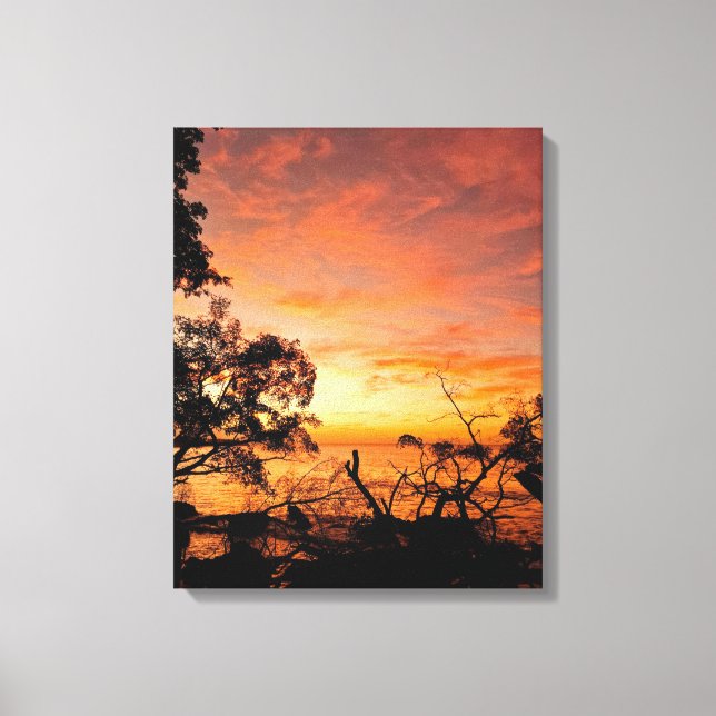 Toile Coucher de soleil des Caraïbes - Canvas Wall Art (Recto)