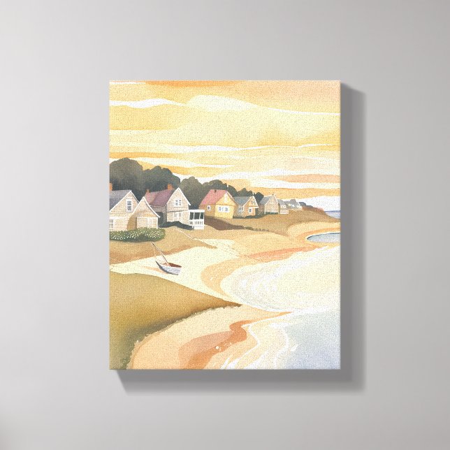 Toile Coucher de soleil d'été | Aquarelle de Martha's Vi (Recto)
