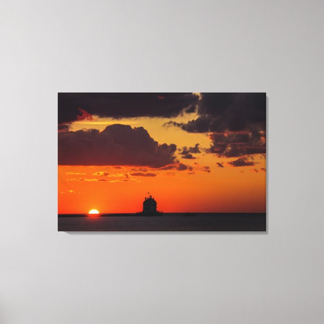 Toile Coucher de soleil d'été du phare (Recto)