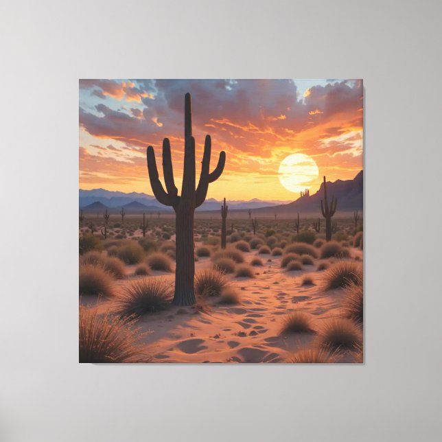 Toile Coucher de soleil du désert de Boho (Recto)