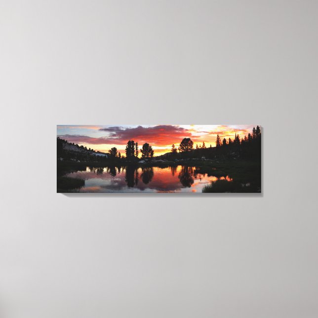Toile Coucher de soleil du lac Reymann - Yosemite (Recto)
