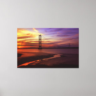 Toile Coucher de soleil du pont Humber