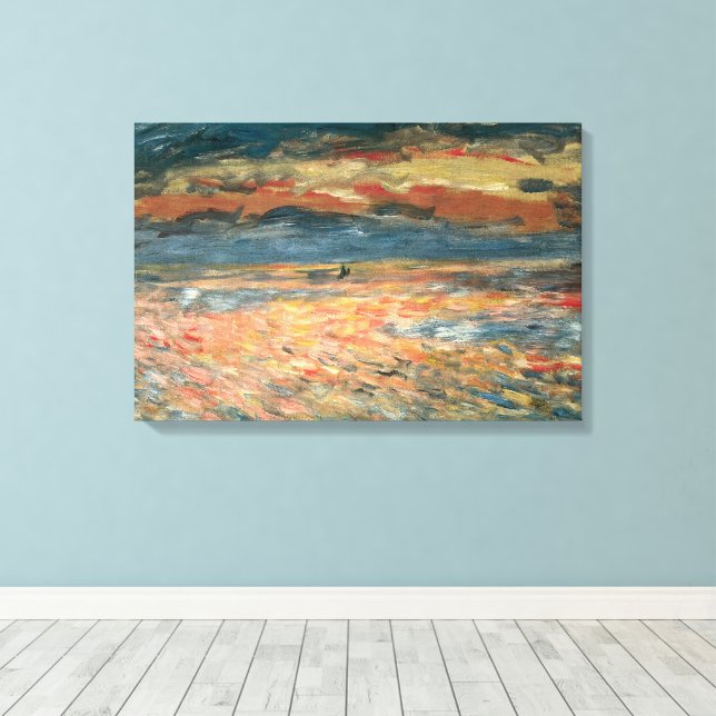 Toile Coucher de soleil en mer par Pierre Renoir, Beaux- (Insitu (Plancher de Bois))