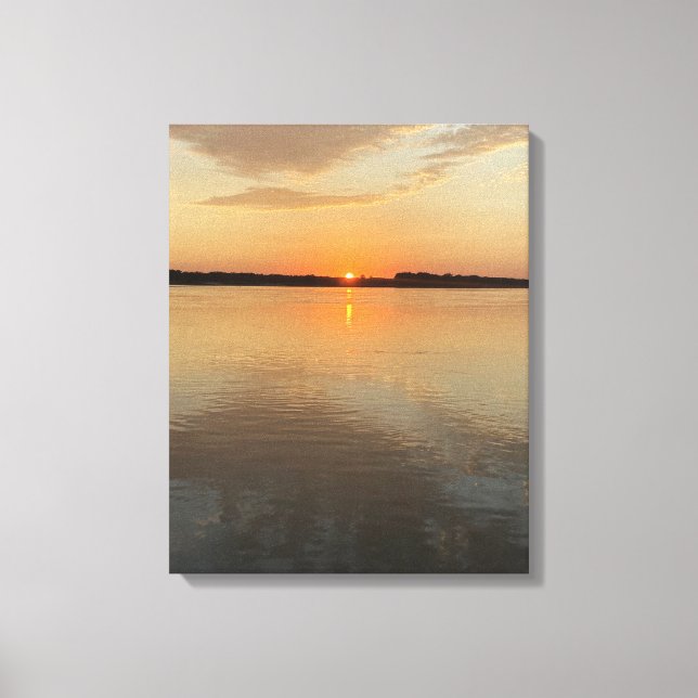 Toile Coucher de soleil et nuages sur le Missouri (Recto)