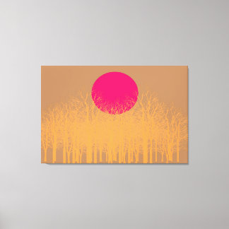Toile Coucher de soleil orange
