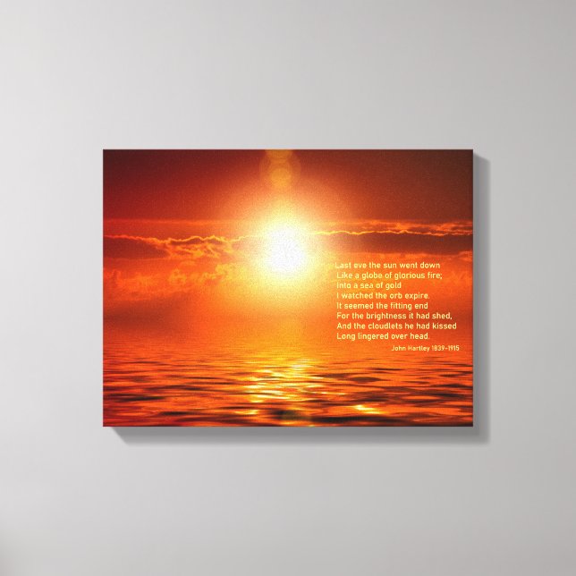 Toile Coucher de soleil Orange Ciel doré & Mer Or Inspir (Recto)