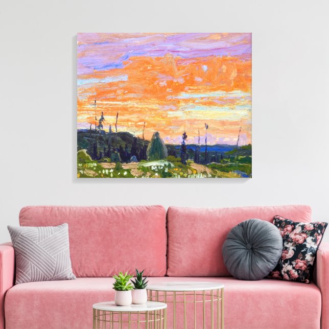 Toile Coucher de soleil printanier, parc Algonquin | Tom (Insitu(Salon))