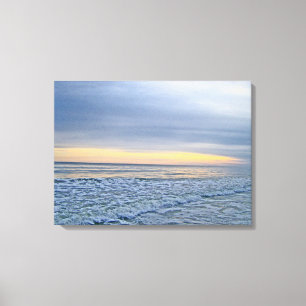 Toile Coucher de soleil relaxant au bord de la mer