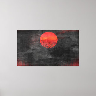 Toile Coucher de soleil rouge peinture Abstraite #3