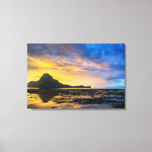 Toile Coucher de soleil sur la baie d'El Nido (Recto)