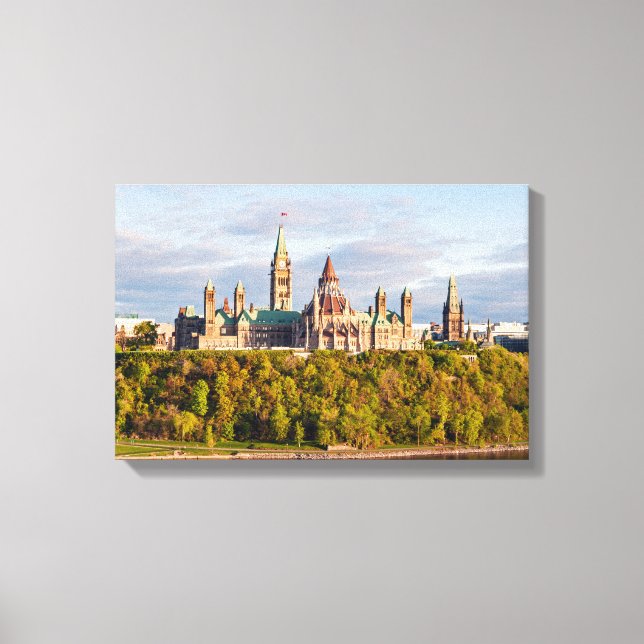 Toile Coucher de soleil sur la colline du Parlement - Ot (Recto)