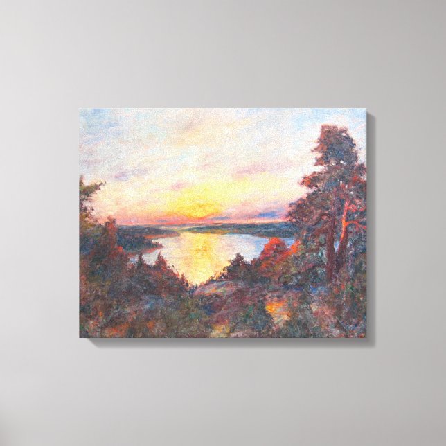 Toile Coucher de soleil sur la côte (par Kimon Loghi) (Recto)