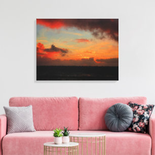 TOILE COUCHER DE SOLEIL SUR LA MER