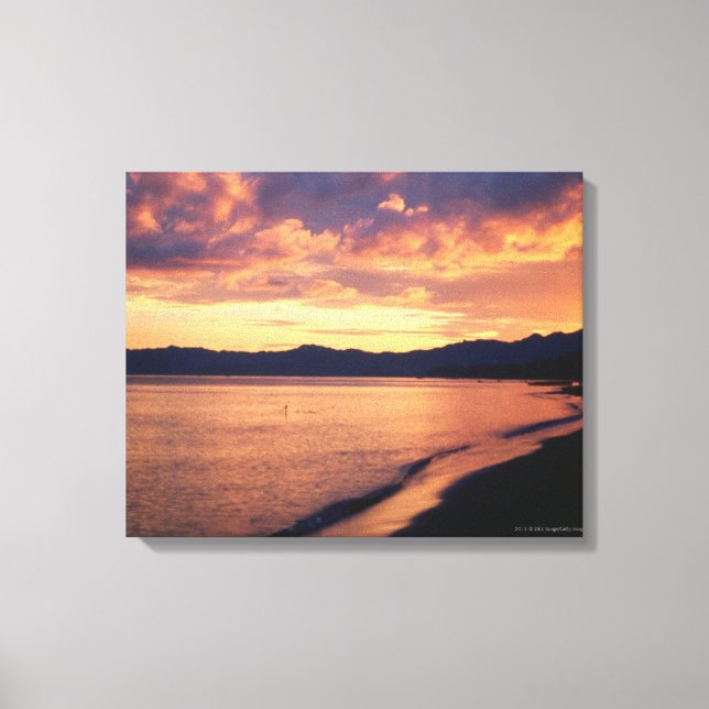 Toile Coucher de soleil sur la plage (Recto)