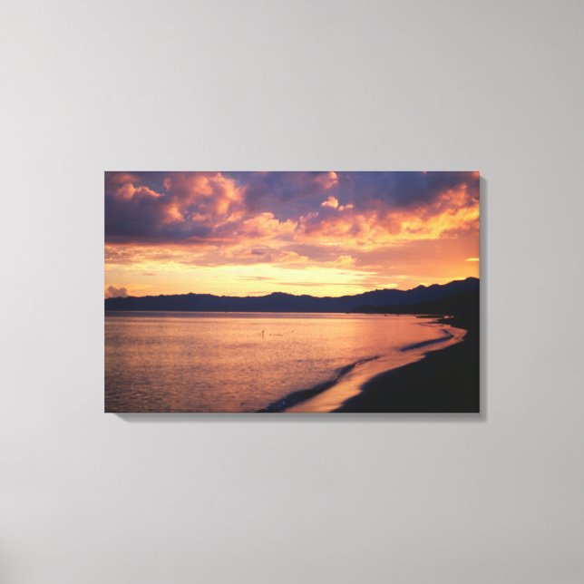 Toile Coucher de soleil sur la plage (Recto)