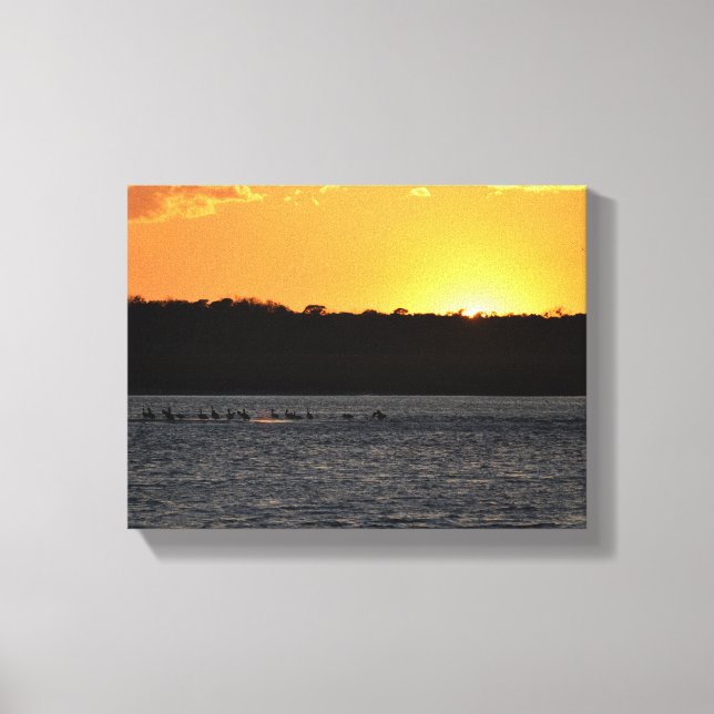Toile Coucher de soleil sur la rivière (Recto)