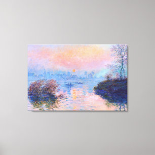 Toile Coucher de soleil sur la Seine à Lavacourt Monet