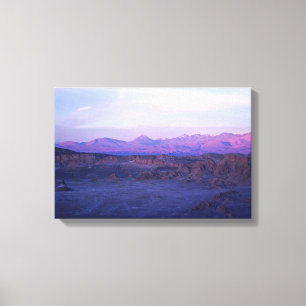 Toile Coucher de soleil sur la vallée de la Lune - Chili