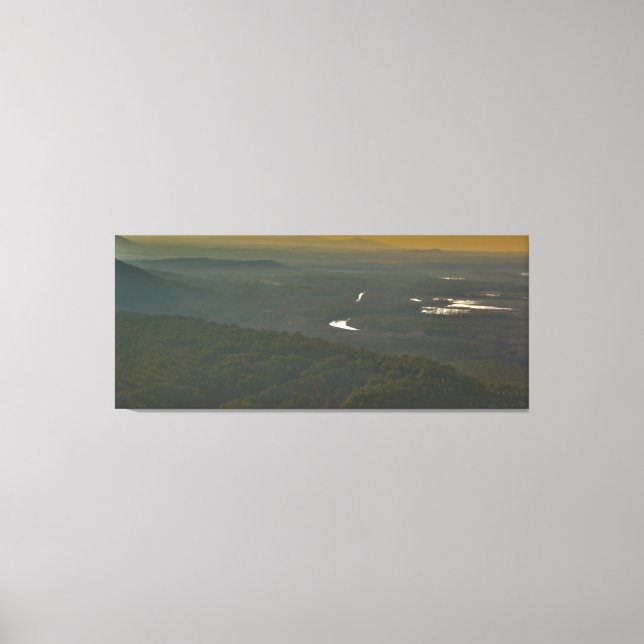 Toile Coucher de soleil sur la vallée du Petit Jean, Ark (Recto)