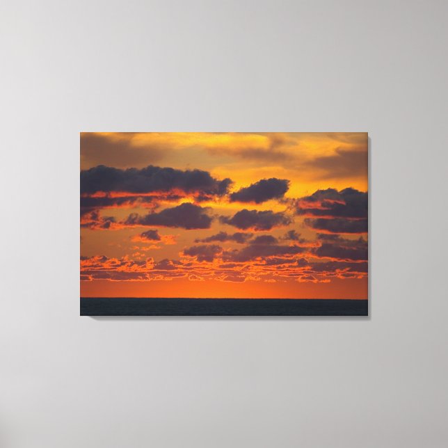 Toile Coucher de soleil sur le lac Michigan, Ludington,  (Recto)