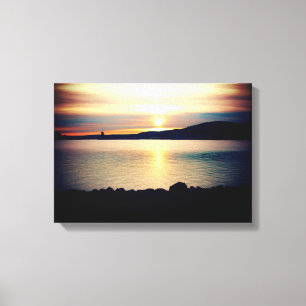 Toile Coucher de soleil sur le lac Supérieur