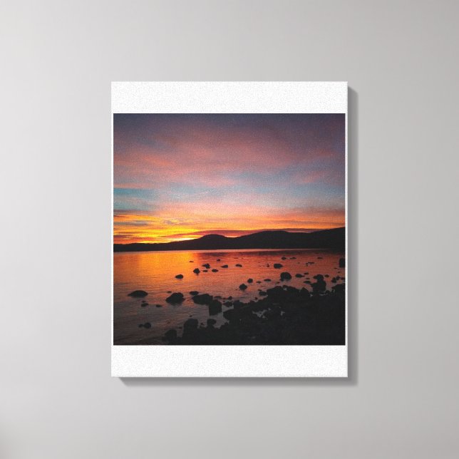 Toile Coucher de soleil sur le lac Tahoe (Recto)