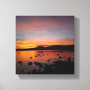 Toile Coucher de soleil sur le lac Tahoe