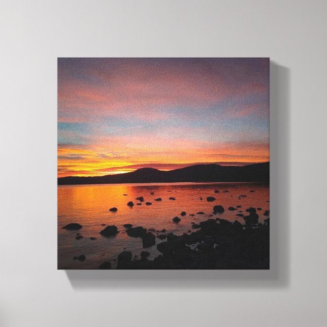 Toile Coucher de soleil sur le lac Tahoe (Recto)