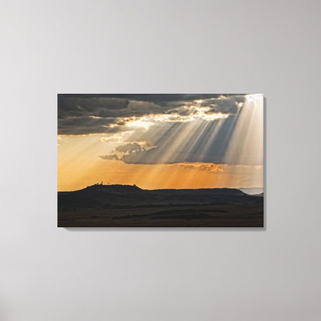 Toile Coucher de soleil sur le Masai Mara. (Recto)