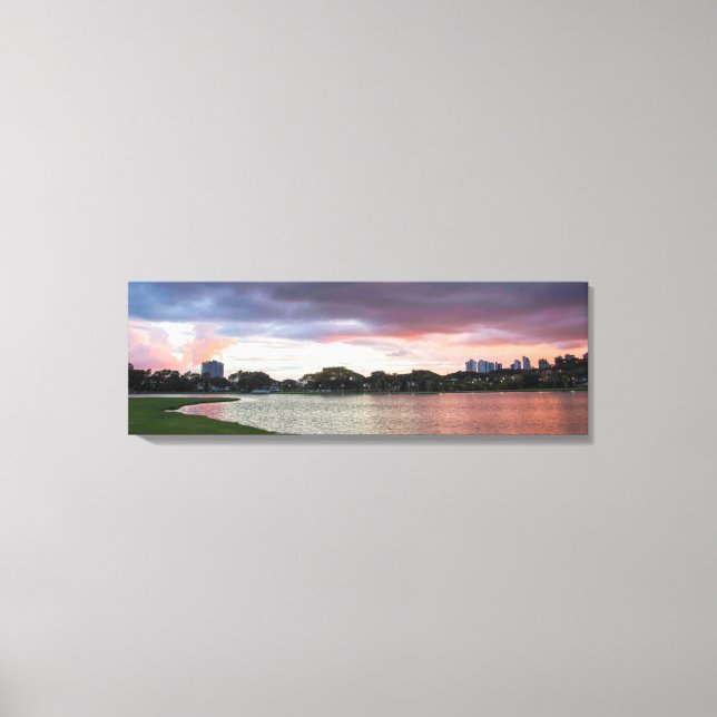Toile Coucher De Soleil Sur Le Parc (Recto)