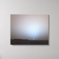 Coucher De Soleil Sur Mars- Tiré Du Marais Rover- 
