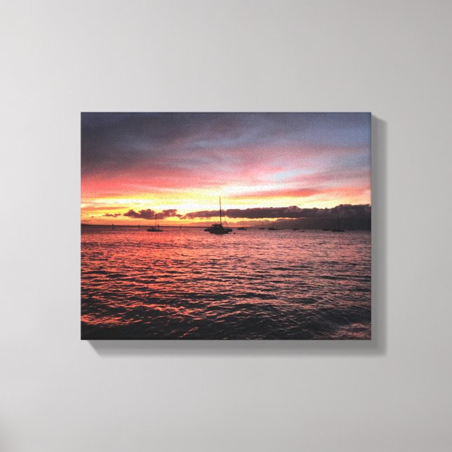 Toile Coucher de soleil sur Maui (Recto)