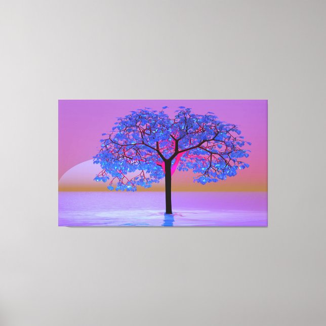 Toile Coucher de soleil sur un arbre (Recto)