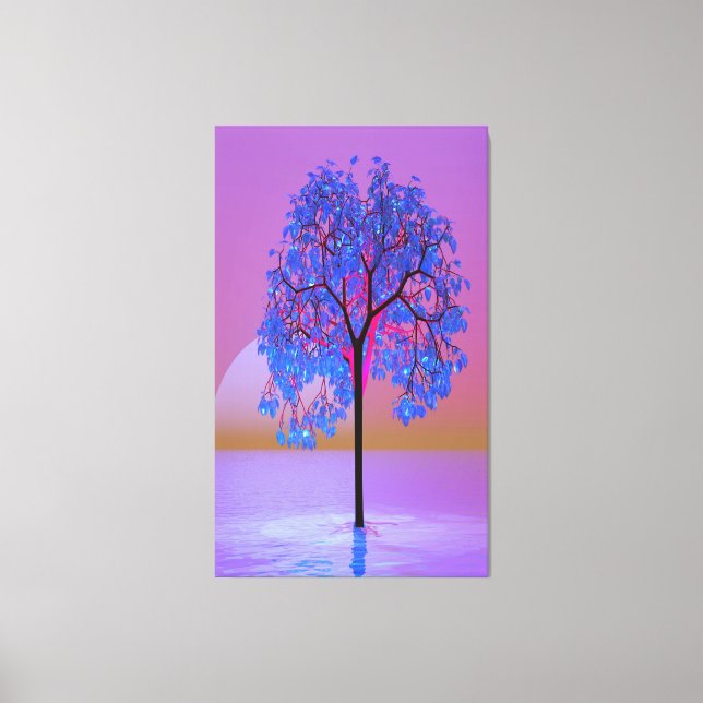 Toile Coucher de soleil sur un arbre (Recto)