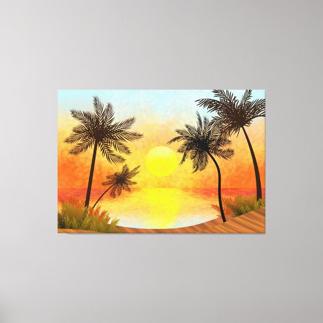 Toile Coucher de soleil tropical (Recto)