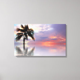 Toile Coucher de soleil tropical