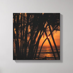 Toile Coucher de soleil tropical