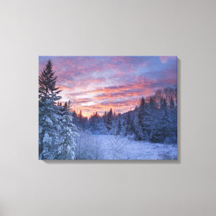 Toile Coucher de soleil vibrant peint le ciel au-dessus
