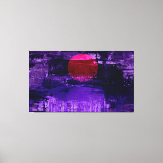Toile Coucher de soleil violet peinture Abstraite 2