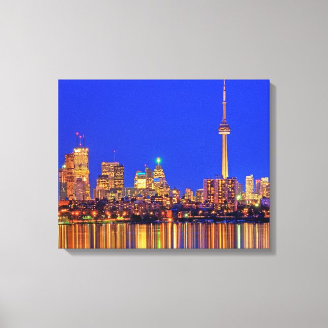 Toile Coucher de ville de Toronto la nuit (Recto)
