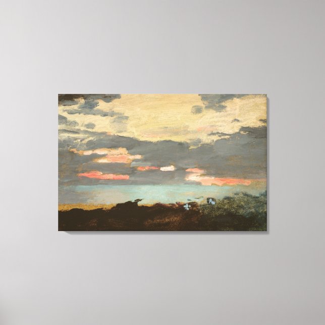 Toile Coucher du soleil, Baie de Saco (Recto)